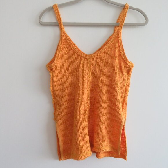 FREE PEOPLE WE THE FREE Boucle Sweater Tank Top in Mango Boho Beachy Sz XS NWT - Picture 10 of 13